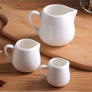 Milk Jug Ceramic 3pcs with Handle Barista Tool Sauce Sugar Jar Creamer Seasoning Coffee Pitcher Pot 