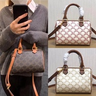 Boston Bag Handbag Female Bag Boston Pillow Bag Shoulder Messenger Bag Handbag Logo Print Wagyu Leat