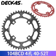 104BCD Large Plate40T 42T 44T 46/48/50/52T Bicycle Single Speed Positive and Negative Chainring Oval