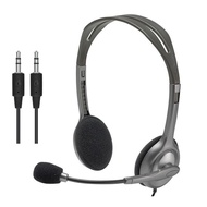 Logitech Noise Cancelling Headset With Mic H110 H111 H390 Stereo Single/Dual 3.5mm Wired Headphones 