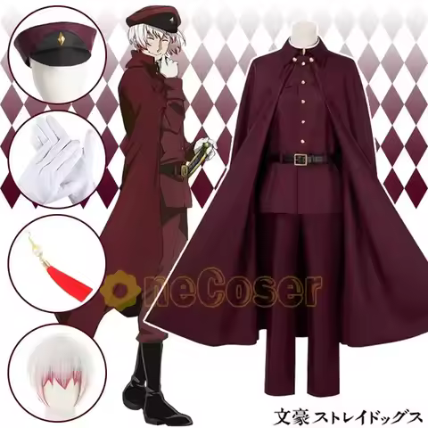 IN STOCK Saigiku Jono Cosplay Costume Anime Bungo Stray Dogs Season 4 Wig Jouno Earrings Hunting Dog