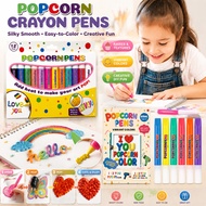 Creative Popcorn Crayon Kit 12/6pc - Silky Smooth DIY Drawing Markers for Kids' Notebook, Card & Art