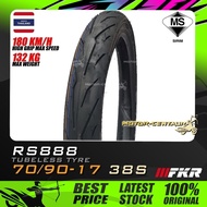 TAYAR FKR TUBELESS TYRE RS888 70/90-17 38S (BUNGA ROSSO SPORT TAJAM, HIGH GRIP)
