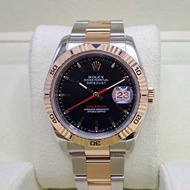 Rolex 116261 玫瑰金鋼🖤紅針板帶爬山虎🐯Turn-O-Graph 36mm