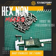 CNC Stainless Steel Bolt 2 keys M6x20 Thread 10 Length 2cm Stainless 304 by: Tj Factory