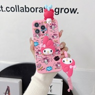 For Samsung Galaxy A13 A21 A22 4G A22 5G A23 4G A13 5G A04S A14 4G A14 5G  4G A23 5G A31 A32 4G A32 5G A33 5G Cartoon Melody  Phone Case (Including Stand Doll &amp; Lanyard)