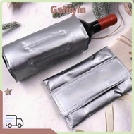 GSHIYMY Wine Cooler Bag, 33cm x 18cm Refrigerant Gel Insulated Wine Sleeve, Rapid Reusable Silver  I