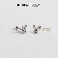 (1 Piece) Titanium Rabbit Earrings G23 - Earrings store