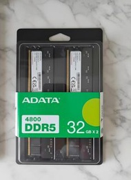100% 全新brand new ADATA 64GB DDR5 RAM (2×32GB)