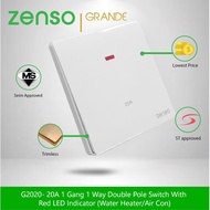 ZENSO GRANDE SERIES SWITCH & SOCKET -WHITE