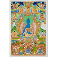 幸福的藥師佛唐卡 靈性療愈