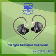 Genuine KZ Castor IEM Headphones with Built-in Mic - ZOOPC STORE