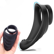 Silicone Penis Ring Delay Ejaculation Adult Goods for Men Erection Prostate Massage Dual Ring Cockring G Spot Massager Toy