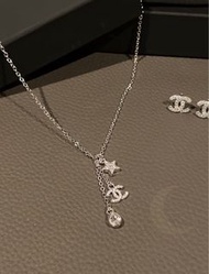 Chanel 頸鏈耳環套裝 閃石 CC 星星水滴頸鏈 手鏈set Chanel Bracelet Earrings Necklace