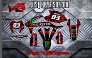 々 Decal Sticker For Rusi Kry 150 Monster Energy