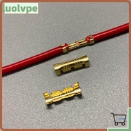 LUOLVUO Connector 50/100/200pcs Gold Color Small Teeth Fascia Terminal 453 U-shaped