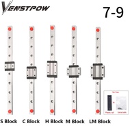 1PC Upgraded Version of MGN Linear Guide SZ7 SZ9 Width 7mm 9mm  Length 200mm~800mm Rail with C/H/S/M
