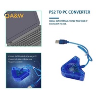 A&W USB Dual Player Converter Adapter Cable For PS2 USB Game Controller