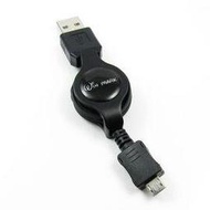 Nokia CA-101 傳輸線Micro USB 5P適用500S,6600F,6600S,7610S,8600,,8800,E66,E71,N78,N79,N81, 3120 伸縮線0.8公尺 黑色