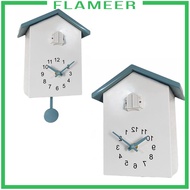 [Flameer] Cuckoo Wall Clock, Birdhouse Minimalist Modern Clock Pendulum, Wall Mounted or