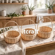 Rattan tote bag D15cm Eid blanket Bakul Rotan Bakul Anyaman Bakul Buah
