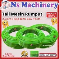 5kg Tali Mesin Rumput Bergigi 3.0mm Brush Cutter Trimmer line With Teeth/Nylon Grass Cutting line/Ta