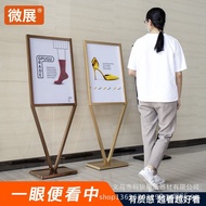 Aluminum Alloy Floor Sign V Display Stand Vertical Poster Stand Board Display Stand Advertising Sign