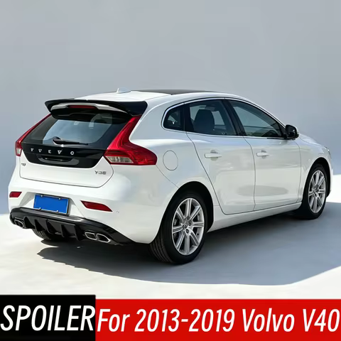 For 2013-2019 Volvo V40 Roof Spoiler Wings Volvo V40 Rear Trunk Spoiler Hatchback Car Rear Lip Wings
