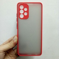 pasti pas samsung a32 4g case softcase frosted matte case casing - merah