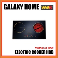 VEES 2000W + 2000W HL-400K Dual Zone Delicooker Built-in Induction and Ceramic Hob Electric Cooker C