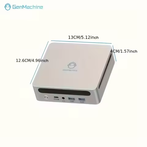 WiFi 6 & Bluetooth 5.2 | Dual HDMI 4K Out Genmachine AMD Ryzen 5 6600H Mini PC | 6-Core 12-Thread | 
