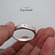 Men's Casual Signet Ring Authentic 925 Silver Cp.27