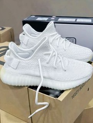 adidas originals Yeezy Boost 350 V2 冰淇淋 "Triple White"生活休閒鞋 男女同款 白色