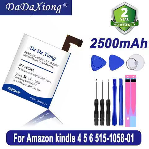 2500mAh Battery For Kindle 4 5 6 D01100 515-1058-01 MC-265360 S2011-001-S DR-A015 Gift Tools +Sticke