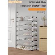 Shoe Rack with PVC Dust Proof 3 Tier 4 Tier 5 Tier 6Tier 7 Tier Light Weight  Shoe Cabinet Home Entr