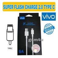 VIVO T1 V21 5G V20Pro V23SE Y76 V23 V23E Y33S X50 X60 SUPER Flashcharge 6A Type C 2.0 USB Cable Fast