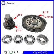 New VT1 VT2 VT3 CVT Transmission Gearbox Clutch Differential Crown Gear 20T 37T 81T 35.5mm Bearing F