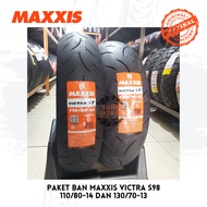 Pair of Tire Packages Maxxis Victra 110/80-14 and 130/70-13 1100/80 and 130/70 Tubeless Tubbles