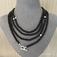 Sterling Silver Beaded New Style Super Long 925 Accessories Clothing Wear Spring Summer Autumn Winte