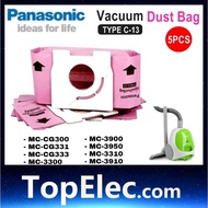 5pcs Vacuum bag FOR PANASONIC c-13 CG300 CG333 CG331 3300 3900 3950 3310 3910 MCMG240 TopElec.Com