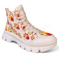 Sneaker Wanita Skechers Roadies Surge Motif Api Putih Elegan