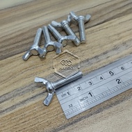 Butterfly Bolt M6x25 Wing Bolt M6 x 25 Bolt 10 Length 2.5cm Butterfly White Galvanized 6x25 6 x 25 2