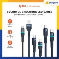 Olike D101M D101C D101L D101CC D101CL Fast Charging Data Cable 18-60watt LED Indicator