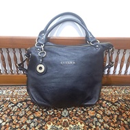 tas shoulder bag sisley kulit asli warna hitam