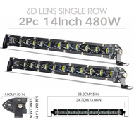 ส่งจากไทย ตัวสะท้อนแสง 6D 14นิ้ว 480W Super bright spotlight Beam LED Light Bar แถวเดี่ยว Spot Combo