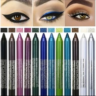 W4UI 12 Color Eyeliner Shades Pen, High Color Pearl Gloss Finish, Smoked Punk Gothic Eyeliner Pen, B