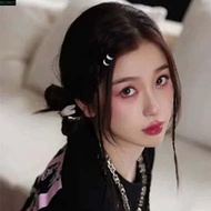 MXMIO 2/4/6pcs/set Silver Round Hairclasp, Metal Clips Y2K Hair Braid Tubes, Side Clips Mini Headwea