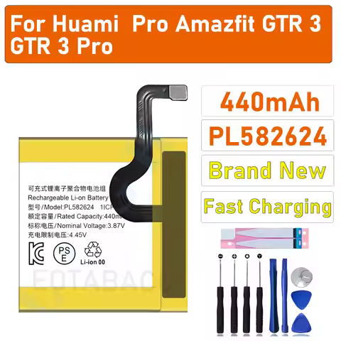 2026 Years new original PL582624 Replacement Battery For Amazfit GTR 3 /GTR 3 Pro Batteries + Free T