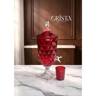 Diamond-patterned glass vase with spout CRISTA HOME 2L (60267) / 3.3L (60244)