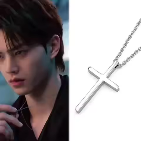 TV Series My Demon Kang Song Fashion customization Necklace Unisex Cross Pendant Choker Jewelry Acce